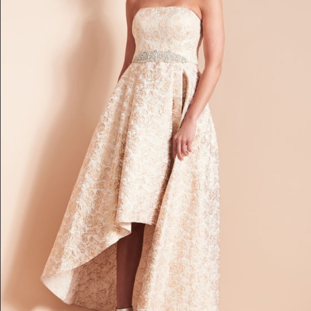 Asymmetrical pink  Prom Bridesmaid Dress